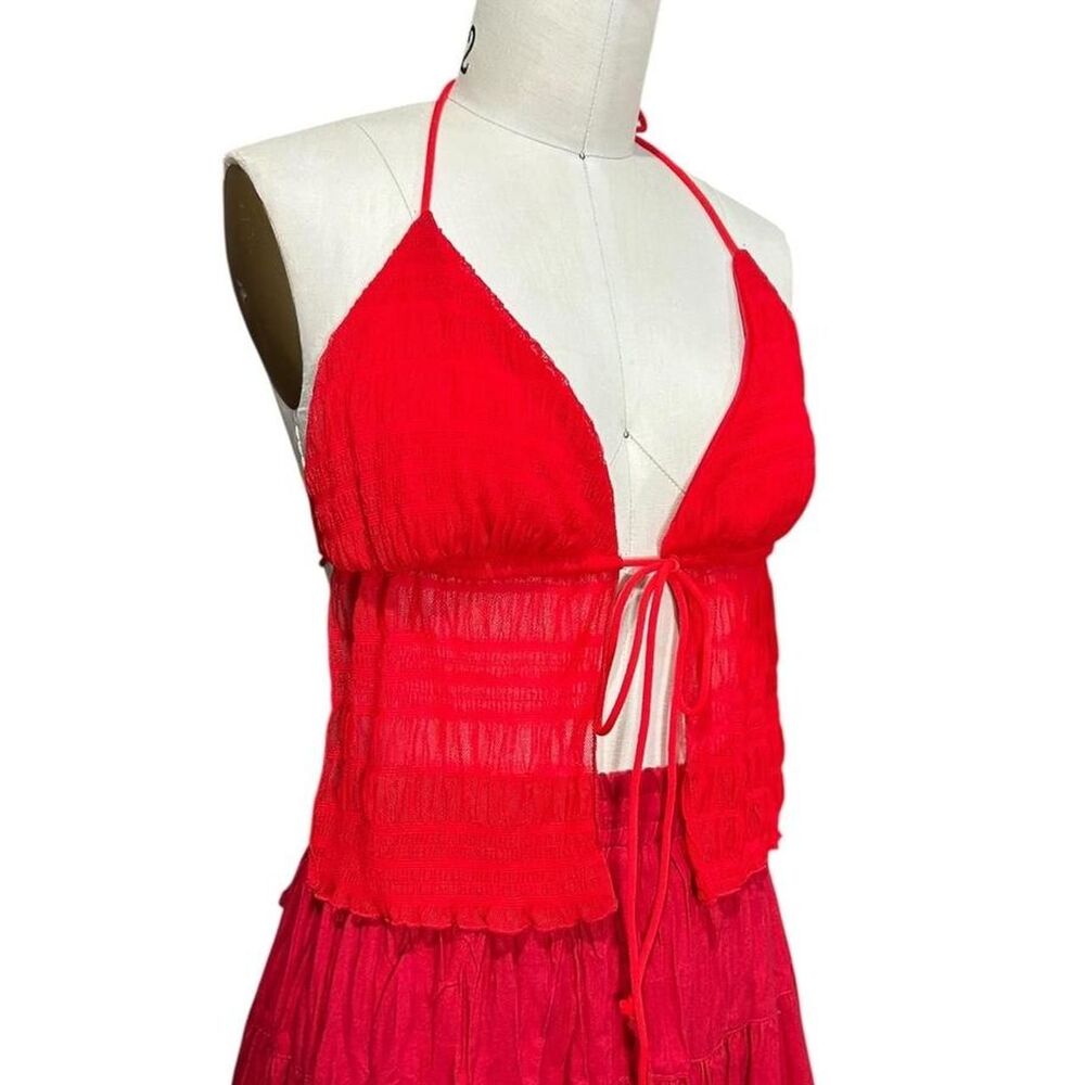 Shein Women's Red Crop-top